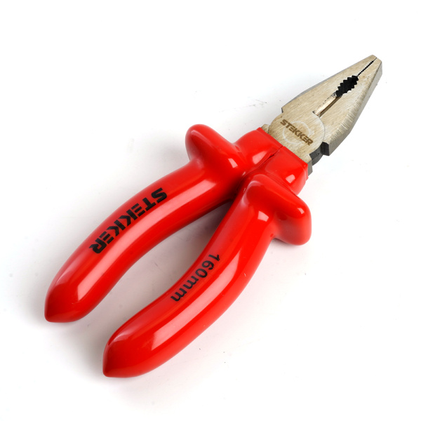 Плоскогубцы комбинированные диэлектрические STEKKER, 160мм, PLE1-160-S