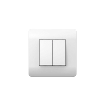 Выключатель 2-клавишный 10А, белый NEW3-E CHINT