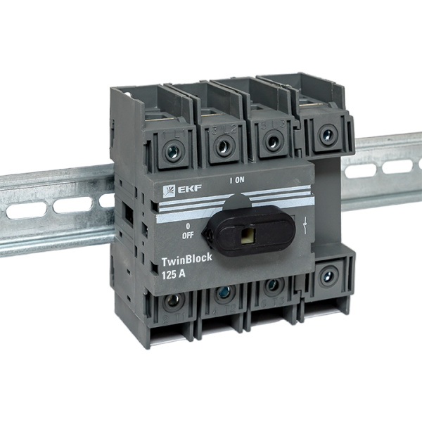 Рубильник 125A 4П c рукояткой управления для прямой установки TwinBlock EKF