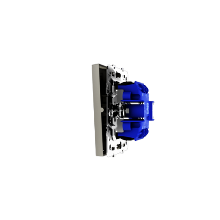 Проходной переключатель встраиваемый Voltum S70 двухклавишный с подсветкой 10А, (шелк)