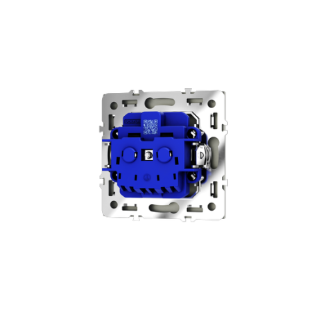 Розетка встраиваемая Voltum S70 с заземлением 16А, (сталь)