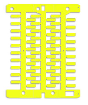 Маркировка для провода, жесткая, для трубочек. 4х12мм. Желтая DKC