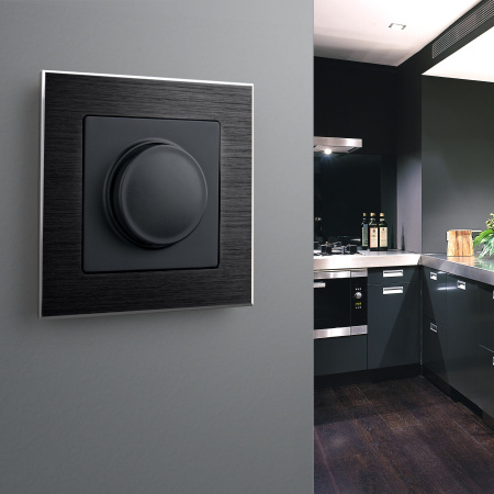 Aluminium Рамка на 1 пост (черный алюминий) Werkel