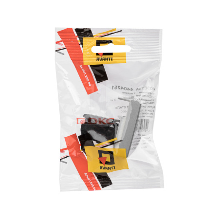 HDMI розетка модульная, тип А-А, "Avanti", "Закаленная сталь", 1 модуль DKC