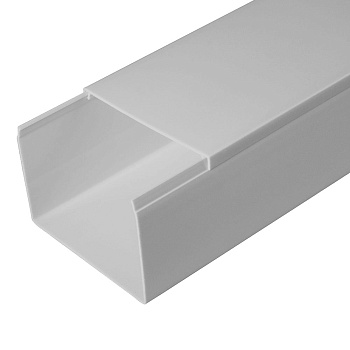 Кабель-канал серый RAL 7035 2-й замок в п/э 80х60 мм (18м/уп) Промрукав Кабель-канал серый RAL 7035 2-й замок в п/э 80х60 мм (18м/уп) Промрукав