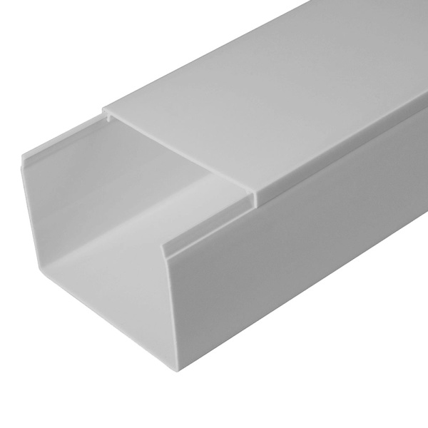 Кабель-канал серый RAL 7035 2-й замок в п/э 80х60 мм (18м/уп) Промрукав Кабель-канал серый RAL 7035 2-й замок в п/э 80х60 мм (18м/уп) Промрукав