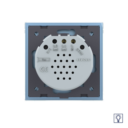 Сенсорный диммер 1 клавиша 1 пост Синий Livolo