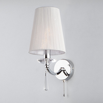 Бра в классическом стиле с хрусталем 1*E14 40Вт хром IP20 Valery (60079/1 хром) Eurosvet