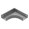 Угол плоский плавный универсальный 90 град. к лотку 400х100, толщ. 1,5 мм, гор. цинк Ostec