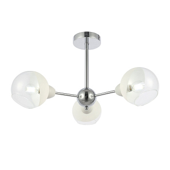 Люстра потолочная Хром/Прозрачный, Матовый никель E14 3*40Вт SLE102702-03 EVOLUCE