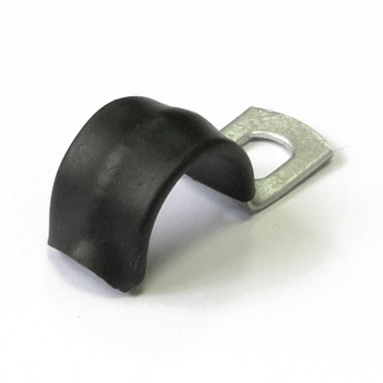 Скоба металлическая однолапковая с полимерным покрытием СМО-П d12-13 мм (100 шт/уп) Промрукав