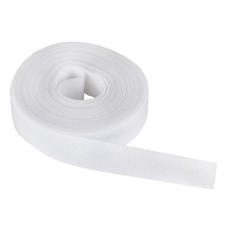 Хомут-липучка 20 мм (5м ролл) белый PROxima EKF