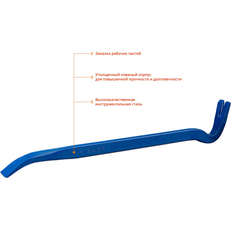 Лом-гвоздодер "ТИТАН", 450 мм, 25х12 мм, кованый усиленный, ЗУБР