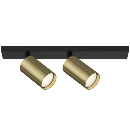 Потолочный светильник 2*GU10 10Вт Черный и Латунь IP20 FOCUS S C051CL-02BBS Technical
