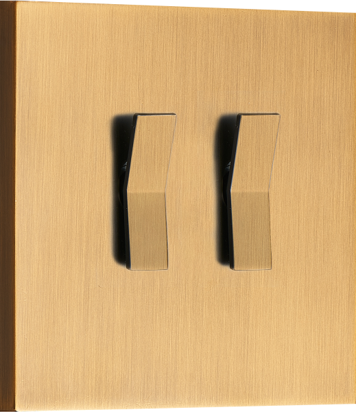 Donel N96 Переключатель на 2 тумблера, клавиша Angle, 10AX 250V, Латунь, серия DT