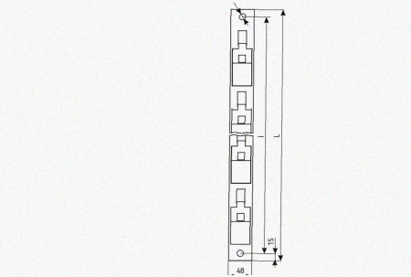 Стойка кронштейна рожкового прямолинейного К1350.001-06 УТ1,5 горячее цинкование 8 рожов, L1065, S3,0