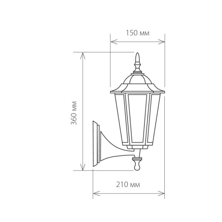 Уличный настенный светильник 1*E27 черное золото IP44 (a035741) Elektrostandard