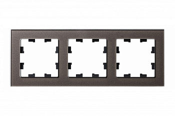 ATLASDESIGN NATURE Рамка горизонт/вертик 3 пост . органическое стекло мокко IP20 Schneider Electric