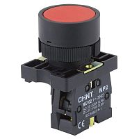 Кнопка управления NP2-EA45 без подсветки красная 1НО+1НЗ IP40 (R) CHINT