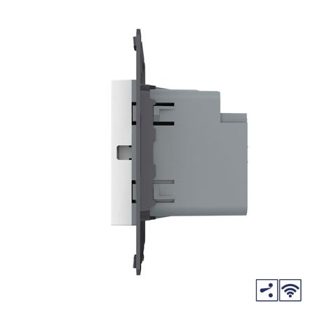 Одноклавишный проходной сенсорный выключатель Module с радиоупр., цвет белый (механизм) Livolo