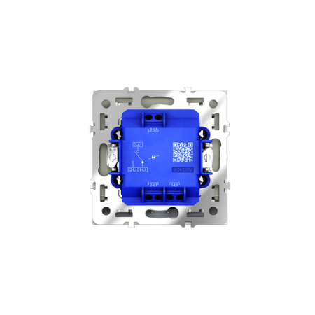 Проходной переключатель встраиваемый Voltum S70 одноклавишный с подсветкой 10А, (сталь)