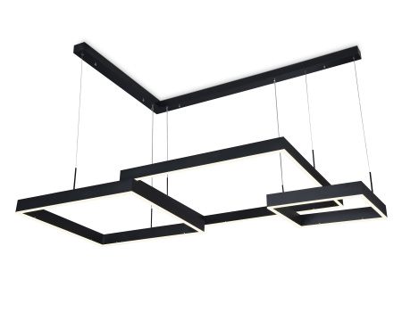 Светильник светодиодный подвесной с пультом FA6649/3 BK черный 195W 1260*1050*840 (ПДУ РАДИО 2.4G) Ambrella Light