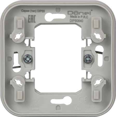 Donel W55 Адаптер для скрытой установки одиночный, серый, IP55, серия (тип) DIP55