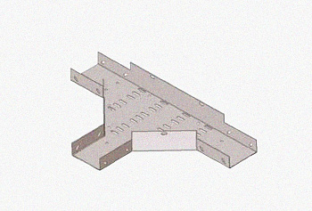 Лоток тройниковый замковый перфорированный ОТЗ 500х100 УХЛ1, горячее цинкование S1,5