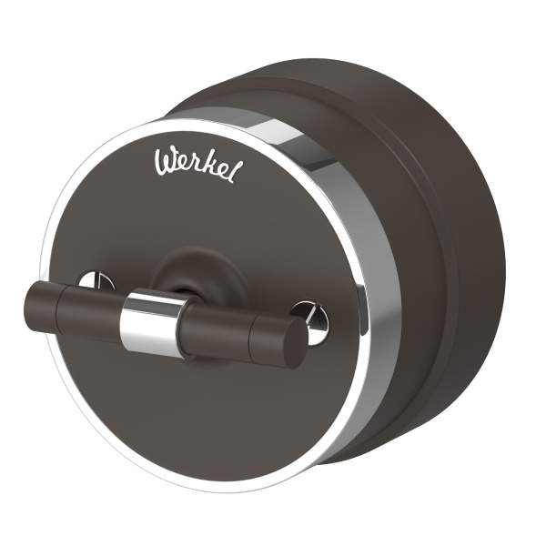 Выключатель на 4 положения двухклавишный (мокко матовый/хром) Vintage ОУ IP20 Werkel