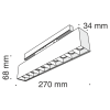 Светильник трековый 20Вт 3000K Черный IP20 Points TR014-2-20W3K-B Technical