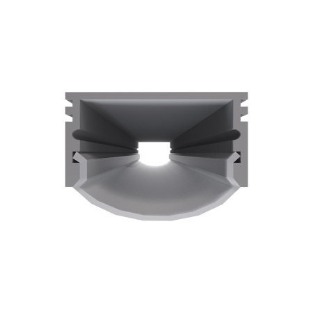 08-14 Профиль алюминиевый для светодиодной ленты, анод., П-образный , накладной, серебро, 25х12мм, 2м, шир. ленты до 20мм, индивидуальная упаковка (ра