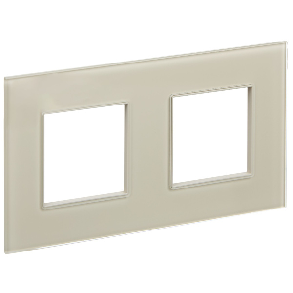 SKANDY Рамка 2-местная SK-F22B стекло беж. IEK