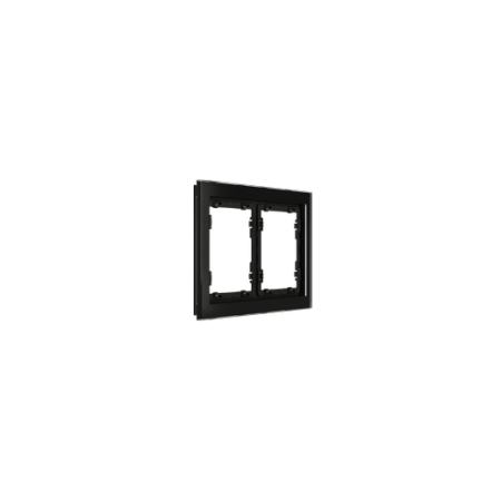 Рамка стеклянная Voltum S70 на 2 поста, (черный, стекло)