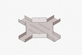 Лоток крестообразный замковый глухой КМЗГ 100х50 У3, окрашенный, S1,5