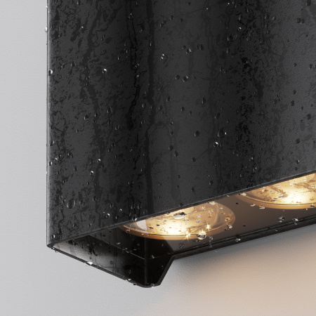 Настенный светильник (бра) 15Вт 3000К Черный IP54 Shell O570WL-L20B3K Outdoor Maytoni