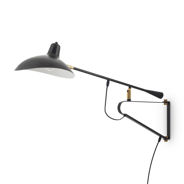 Настенный светильник (бра) 1*E27 60Вт Черный IP20 Twisty FR5383WL-01B Freya