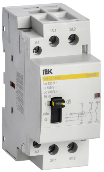 Контактор модульный с ручным управлением КМ40-11МР AC KARAT IEK