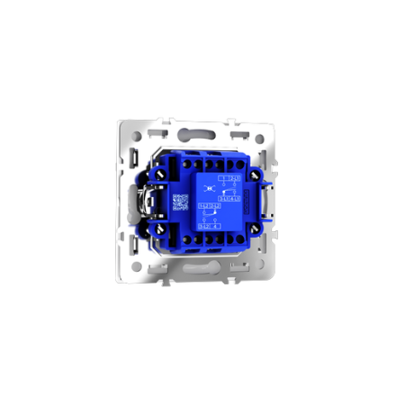 Перекрестный переключатель встраиваемый Voltum S70 одноклавишный 10А, (белый глянцевый)