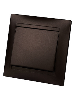 Выключатель 1 кл. 10А шоколад "Лама" TDM