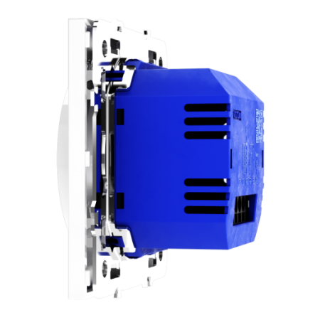 Терморегулятор электронный Voltum S70 с индикацией и датчиком, для теплого пола, (белый глянцевый)