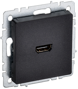 BRITE Розетка HDMI РHDMI-0-БрЧ черный IEK