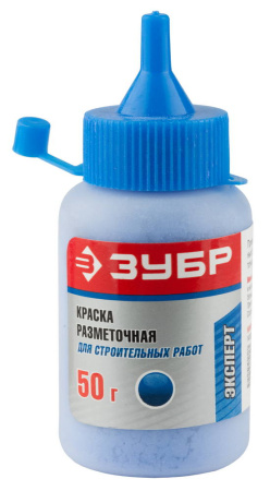 Краска разметочная для строительных работ, синяя, 50г ЗУБР