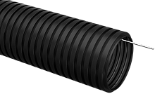 Труба гофрированная ПНД d=20мм с зондом черная (25м) IEK