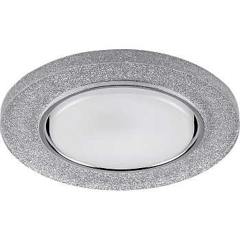 Св-к встр.с белой LED подсветкой Feron CD4041 потолочный GX53 без лампы, серебро, хром