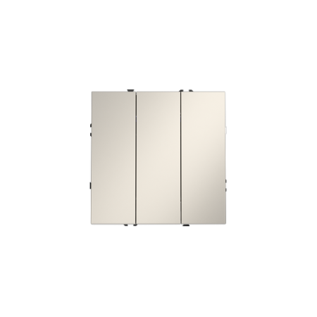 Выключатель встраиваемый Voltum S70 трехклавишный 10А, (кашемир)