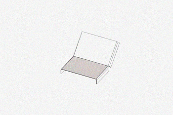 Крышка лотка КЛП 150х65-45 УХЛ1 для поворота трассы вверх на 45, оцинкованный лист S1,5