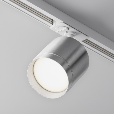Трековый светильник 1*GX53 15Вт Белый и Серебро IP20 Single phase track system Unity TR088-1-GX53-S Technical Maytoni