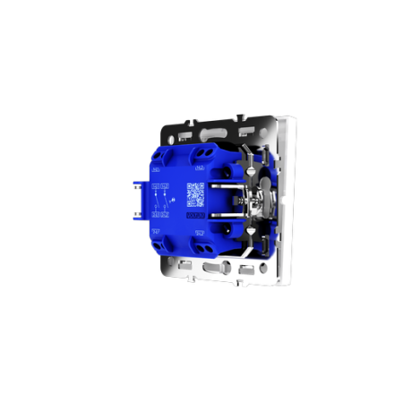 Выключатель встраиваемый Voltum S70 двухклавишный с подсветкой 10А, (белый глянцевый)