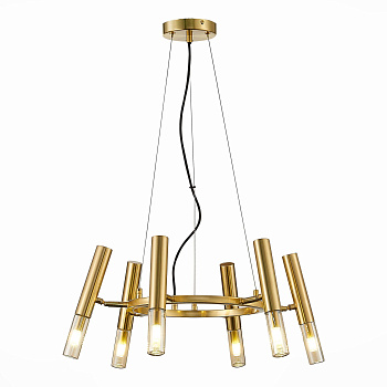 Люстра подвесная Золотистый/Коньячный, Золотистый G9 6*5Вт SL1236.203.06 ST LUCE