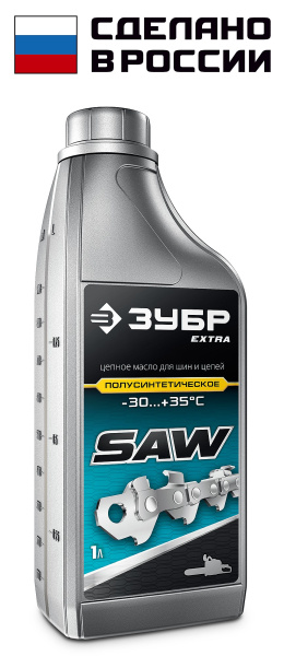EXTRA цепное полусинтетическое масло для бензо и электропил, 1 л ЗУБР